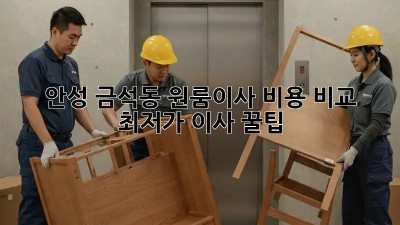 안성 금석동 원룸이사 비용 비교: 최저가 이사 꿀팁! 🏡📦